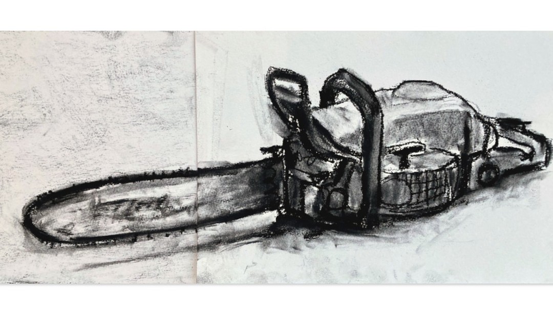 A charcoal drawing of one of my chainsaws (Stihl MS 271)

#artonpaper #chainsawart #artsurpapier #laurentides #canadianart #artquebec #markdixon #stihlchainsaw #firewood