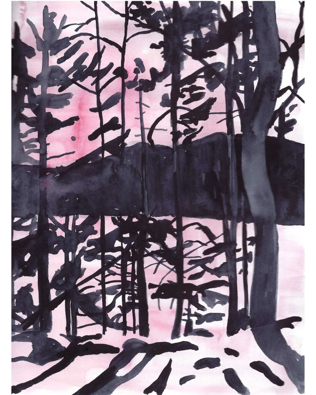 Morning sketch.

From Things I see while running.

April 3, 2024.

#sketchbook #landscapepainting #sketchbooklandscape #watercolourlandscape #laurentides