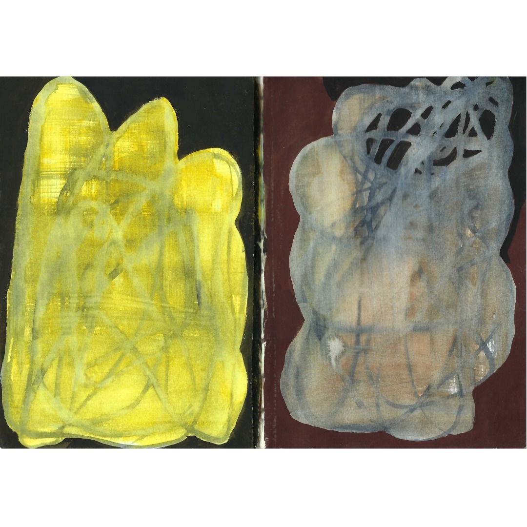 Cousins.

Small sketchbook double spread.

June 2024.

#smallsketchbook #paintingstudies #organicabstraction #canadianart