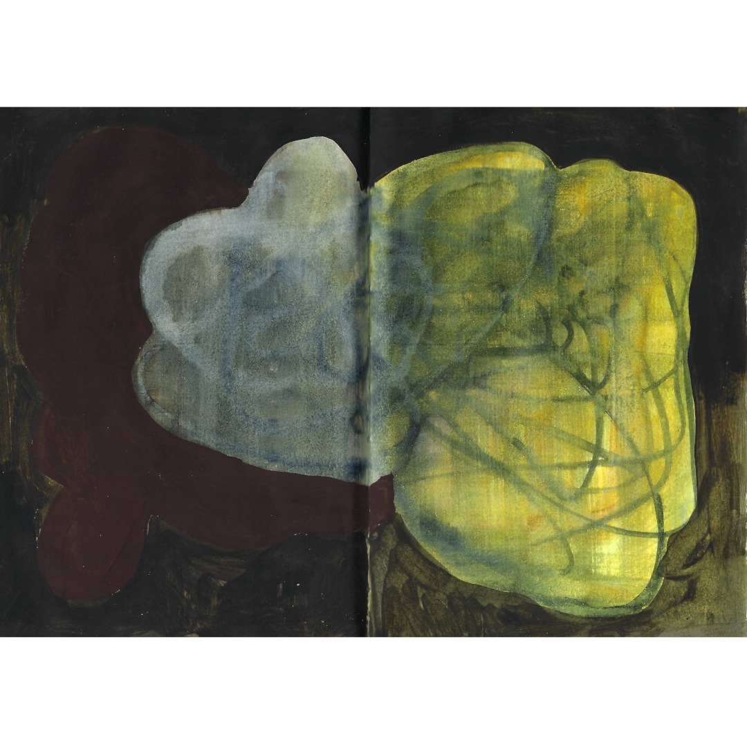 Double spread.

Small sketchbook - watercolour & gouache.

June 2024.

#gouachepainting #gouachesketchbook #organicabstraction #paintingstudy #canadianart