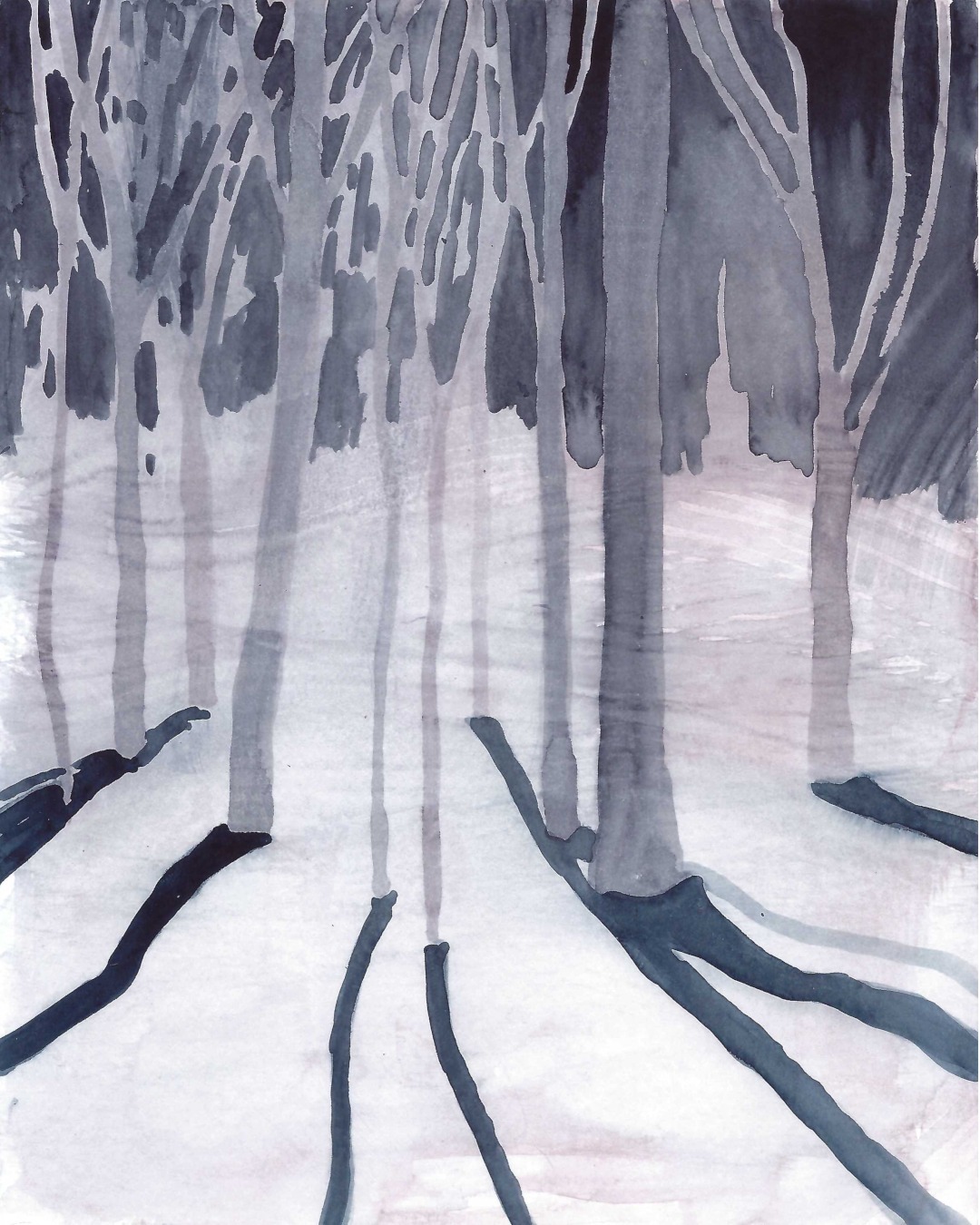 Winter shadows, a small watercolour.

Feb 2024

#watercolour #landscapepainting #artonpaper #trees #forest